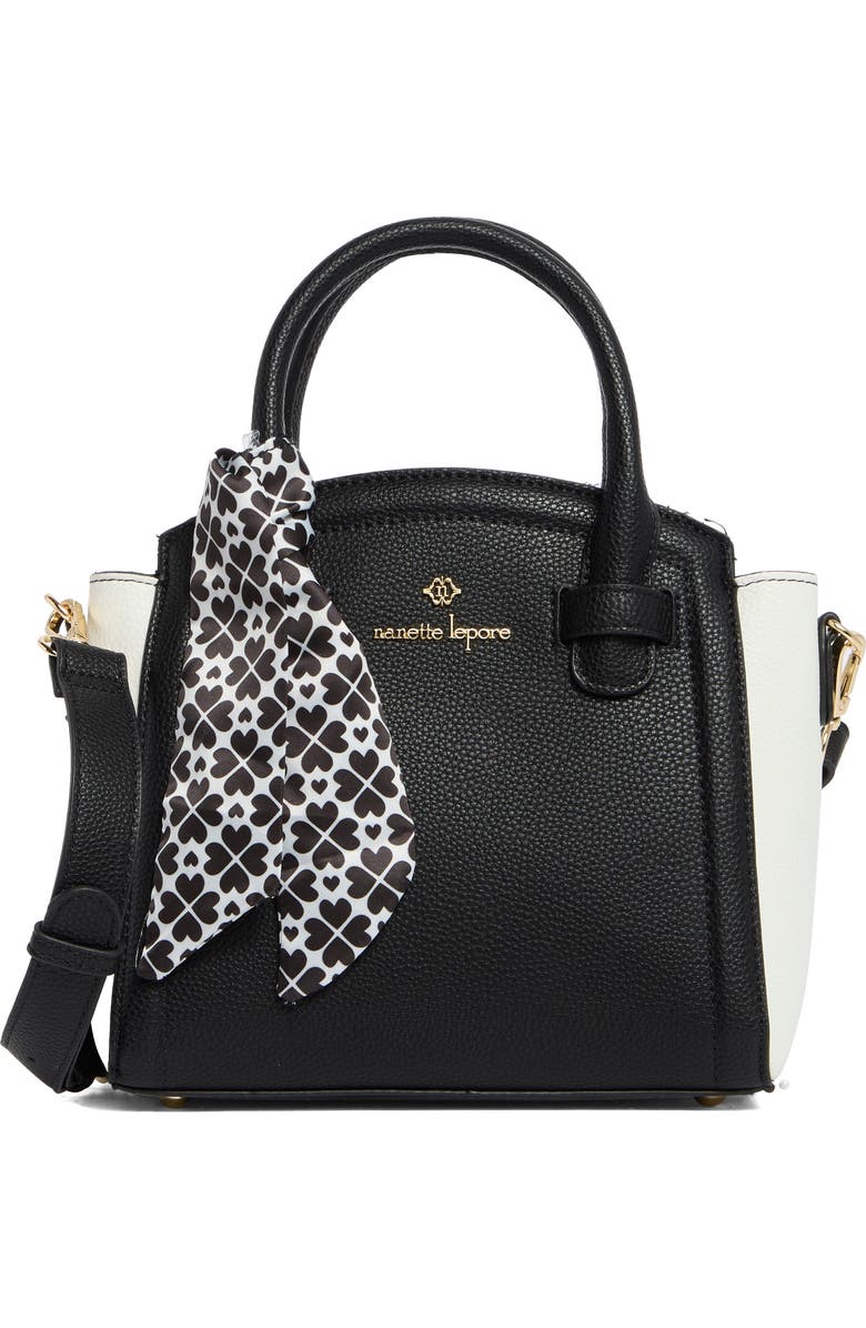 Nanette Lepore Colorblock Scarf Satchel Bag, Main, color,