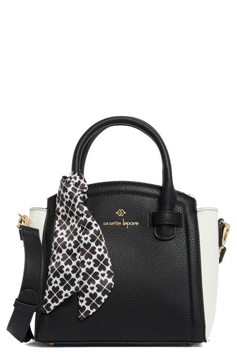 Colorblock Scarf Satchel Bag