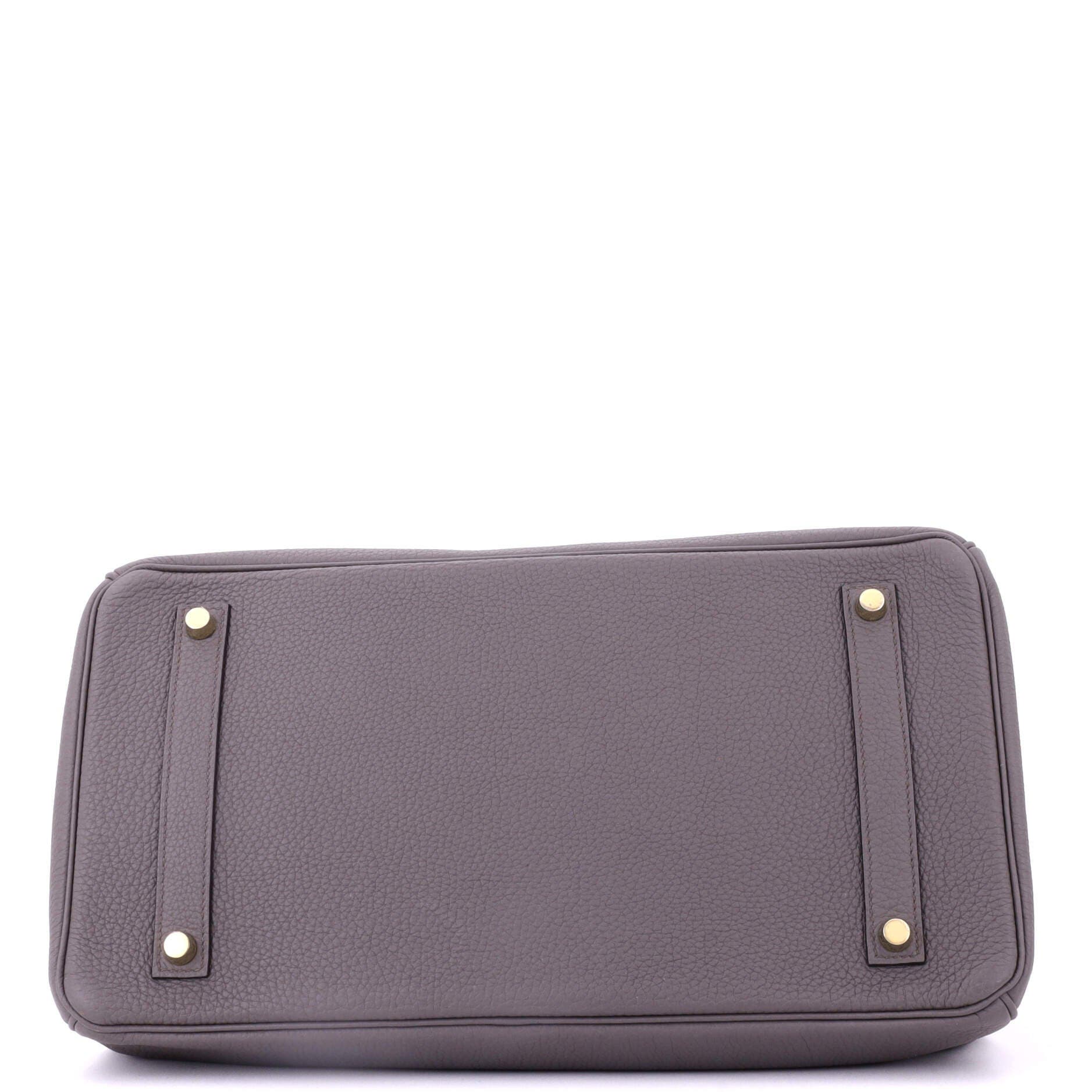 Pre-Owned Hermes Birkin Handbag Grey Togo with Gold Hardware 35, Alternate, color, 