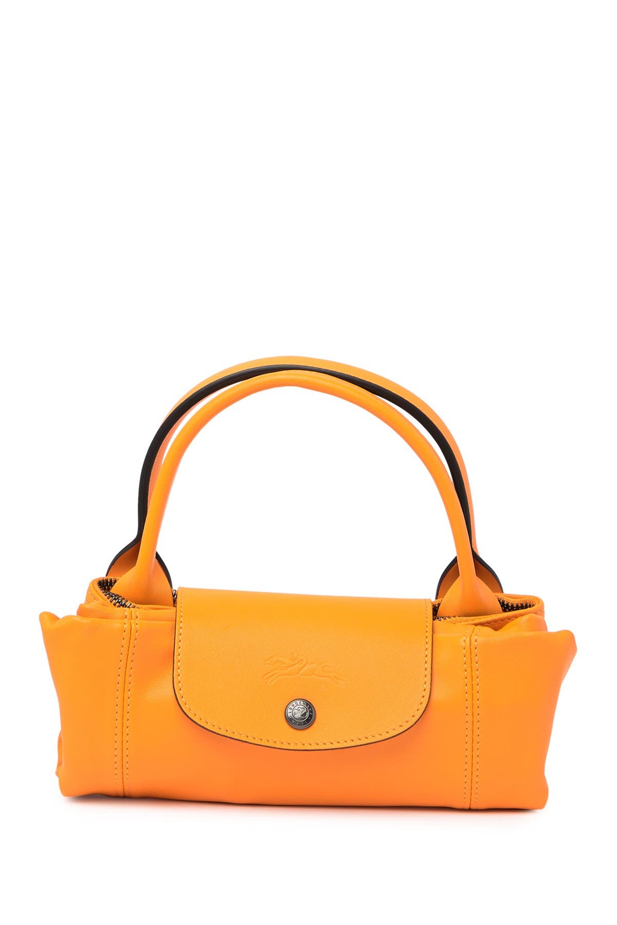 Longchamp Le Pliage Cuir Leather Top Handle Bag, Alternate, color, 