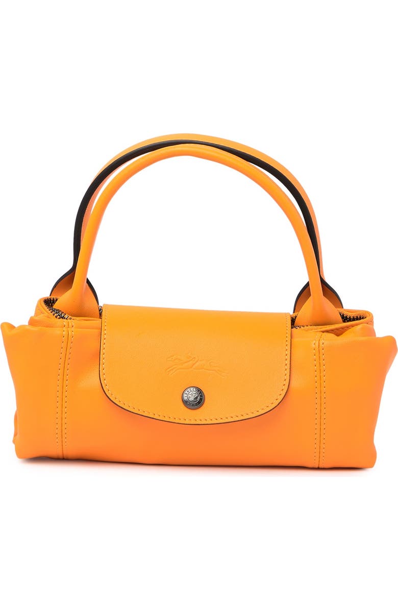 Longchamp Le Pliage Cuir Leather Top Handle Bag, Alternate, color,