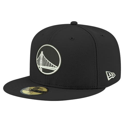Men's New Era Black Golden State Warriors Black & White 59FIFTY Fitted Hat