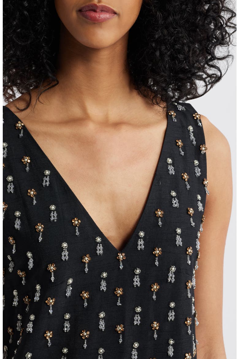 Payal Embellished Shift Minidress, Alternate, color, BLACK DIAMOND