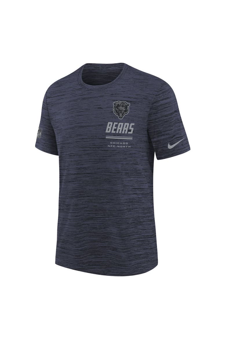Youth Nike  Navy Chicago Bears Sideline Velocity Dri-FIT T-Shirt, Alternate, color, Navy