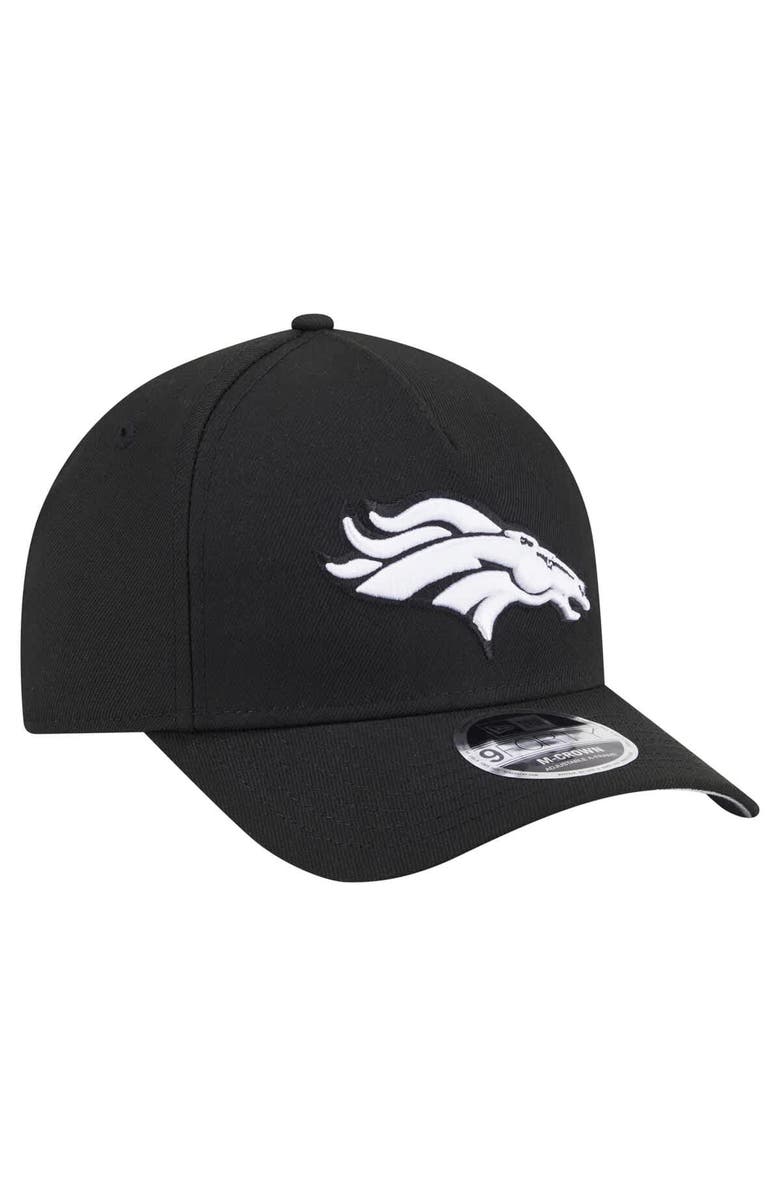 New Era Men's New Era Black Denver Broncos Team Collection 9FORTY M-Crown A-Frame Adjustable Hat, Alternate, color,