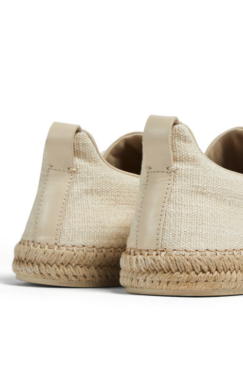 Zegna Triple Stitch Slip-on Espadrilles In Neutral