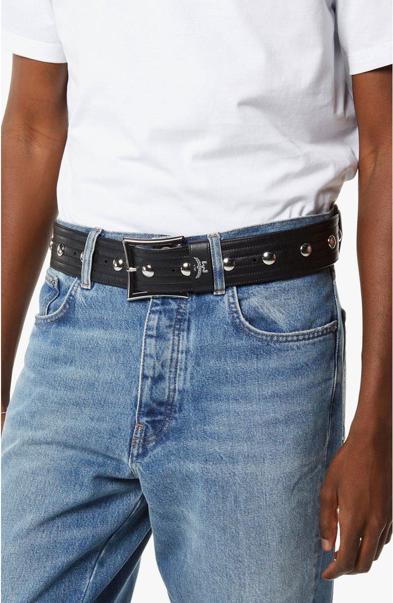 MCM Aren 2" Belt in Galactic Gala Leather, Alternate, color, Black