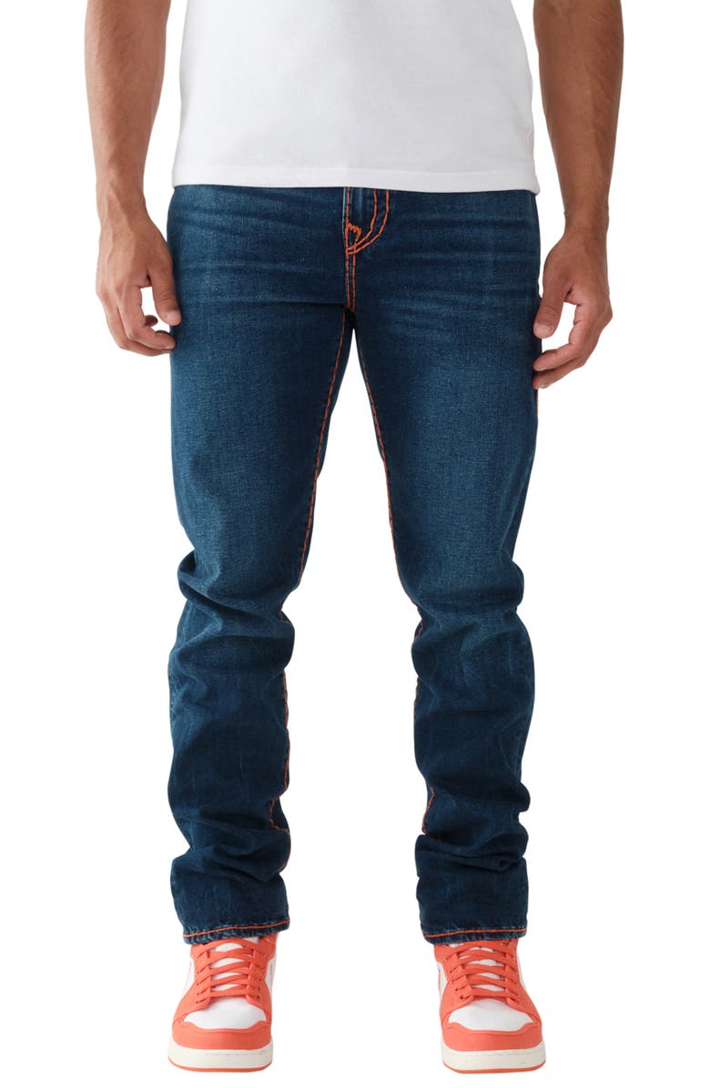 True Religion Brand Jeans Rocco Super T Stitch Skinny Jeans, Main, color, 