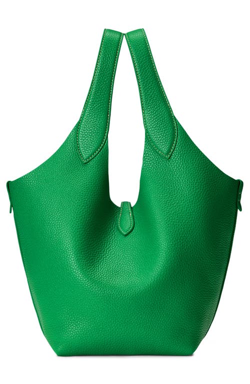 Polo Ralph Lauren Shiny Drum Leather Crossbody Bag In Green