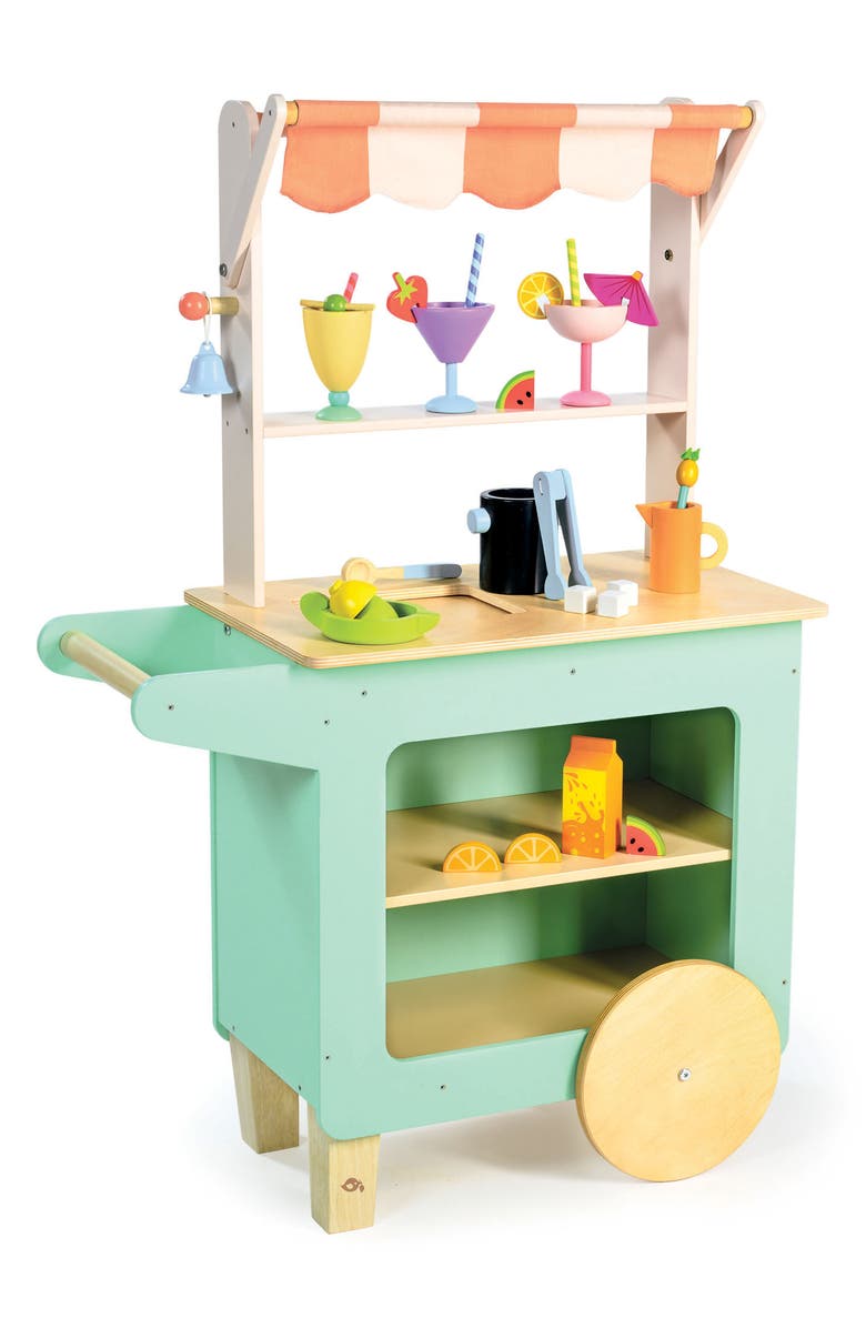 Tender Leaf Toys Drinks Trolley Play Set, Main, color, Green Multi