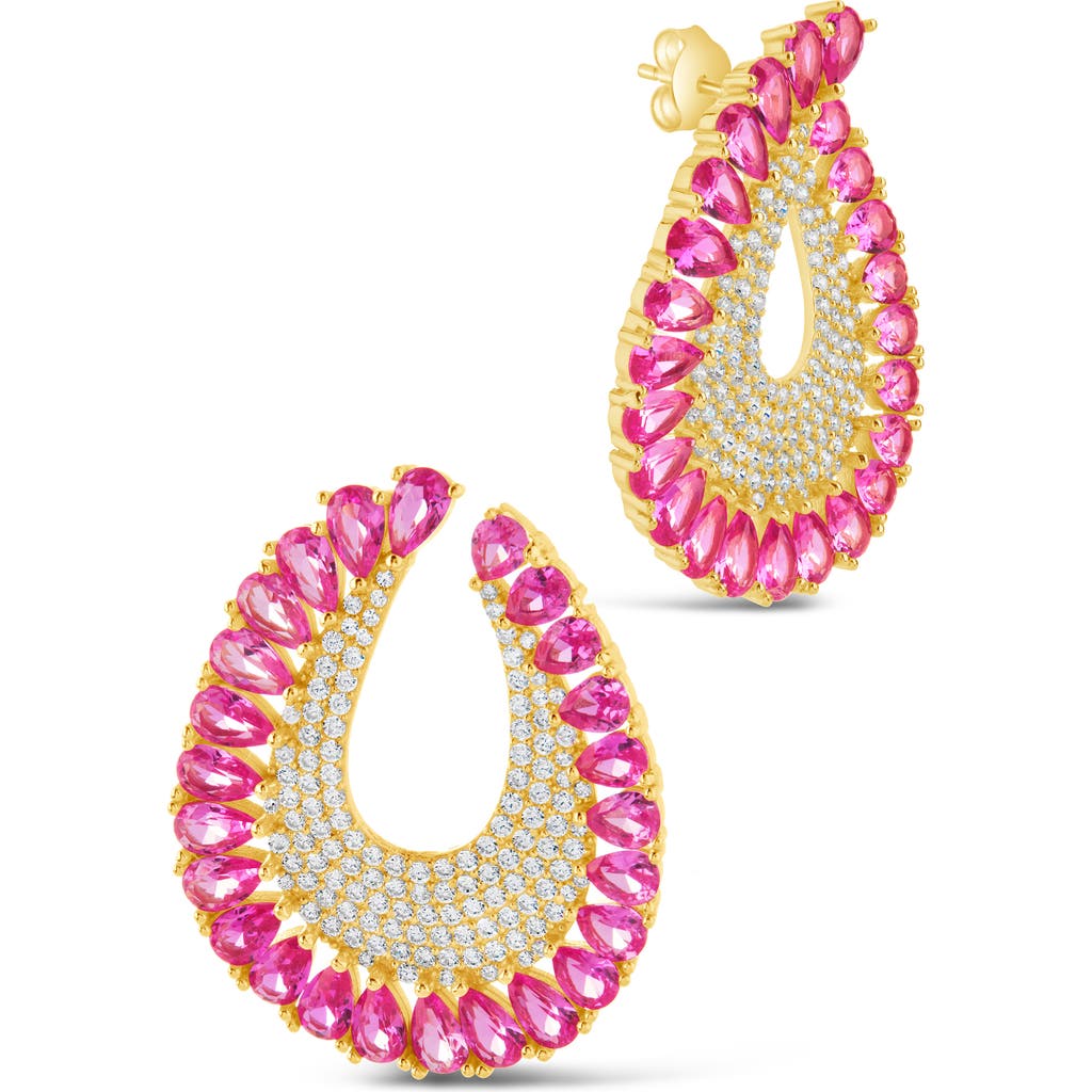 Sterling Forever Maria Elena Cubic Zirconia Statement Stud Earrings
