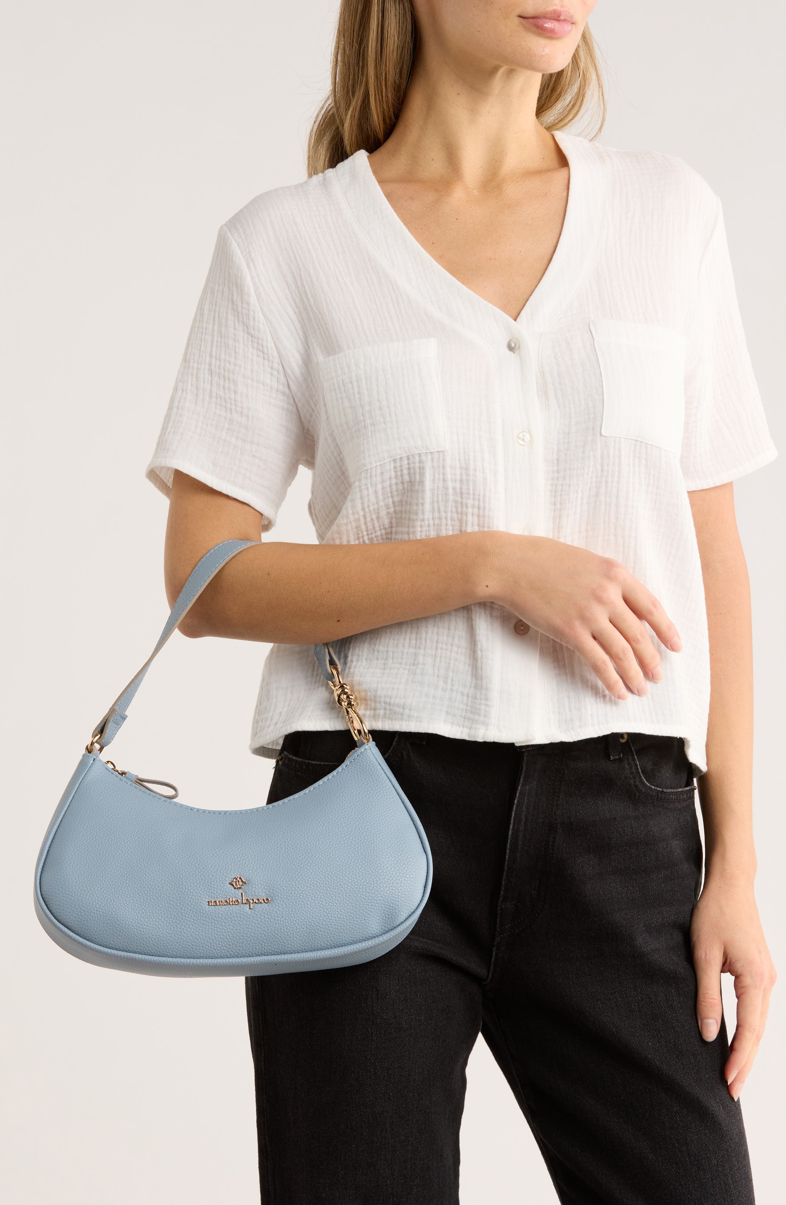 Janyce Baguette Bag, Alternate, color, MOONSTONE BLUE