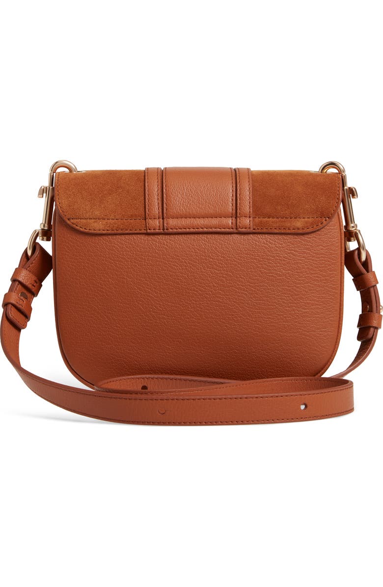 See by Chloé Hana Suede & Leather Shoulder Bag, Alternate, color, Caramello