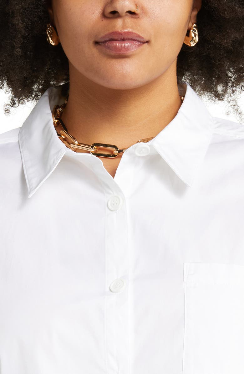 Open Edit Crop Button-Up Shirt, Alternate, color, 