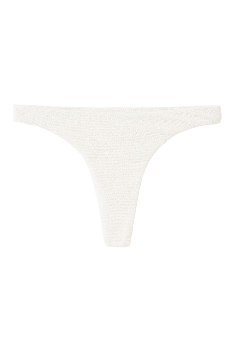 Textured Brazilian Cut Bikini Bottoms, Main, color, ECRU