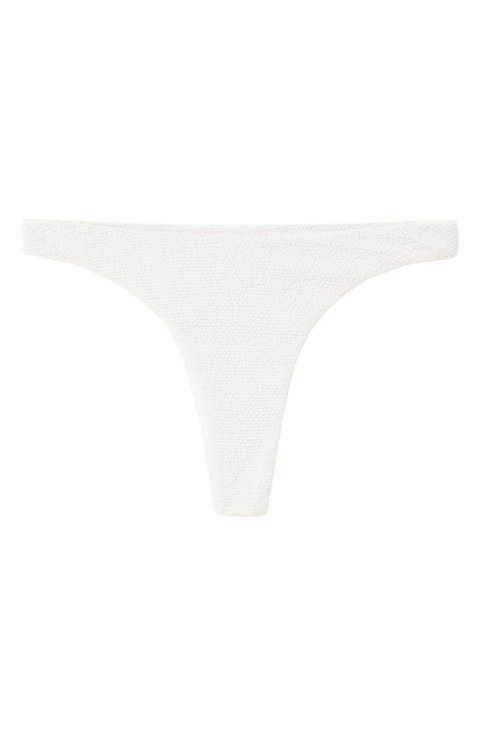Textured Brazilian Cut Bikini Bottoms