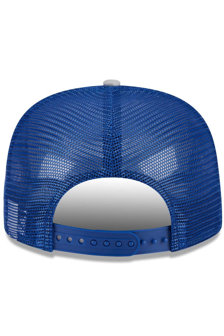 Men's New Era White/Gray Toronto Blue Jays Team Foam Front A-Frame Trucker 9FIFTY Snapback Hat, Alternate, color, White