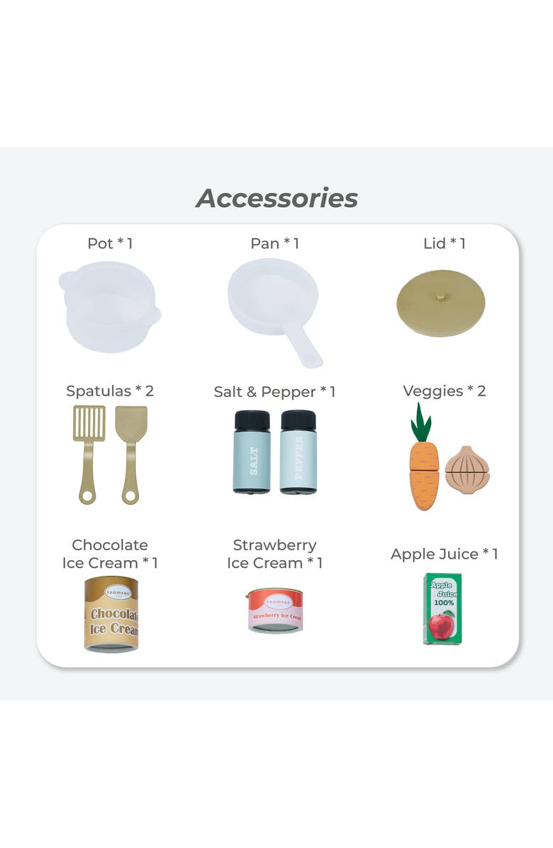 Teamson Kids Little Chef Chester Play Kitchen & Accessories, Alternate, color, Blue