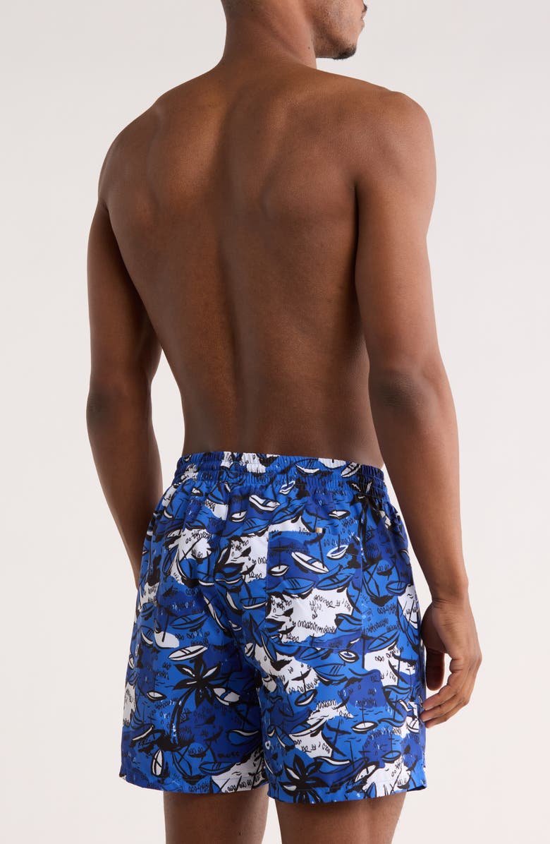 BOSS Willow Swim Trunks, Alternate, color, Medium Blue