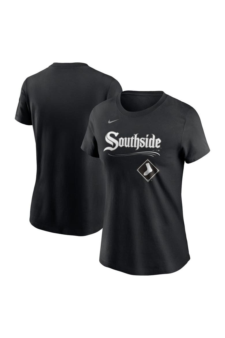 Women's Nike  Black Chicago White Sox City Connect Wordmark T-Shirt, Alternate, color, Black