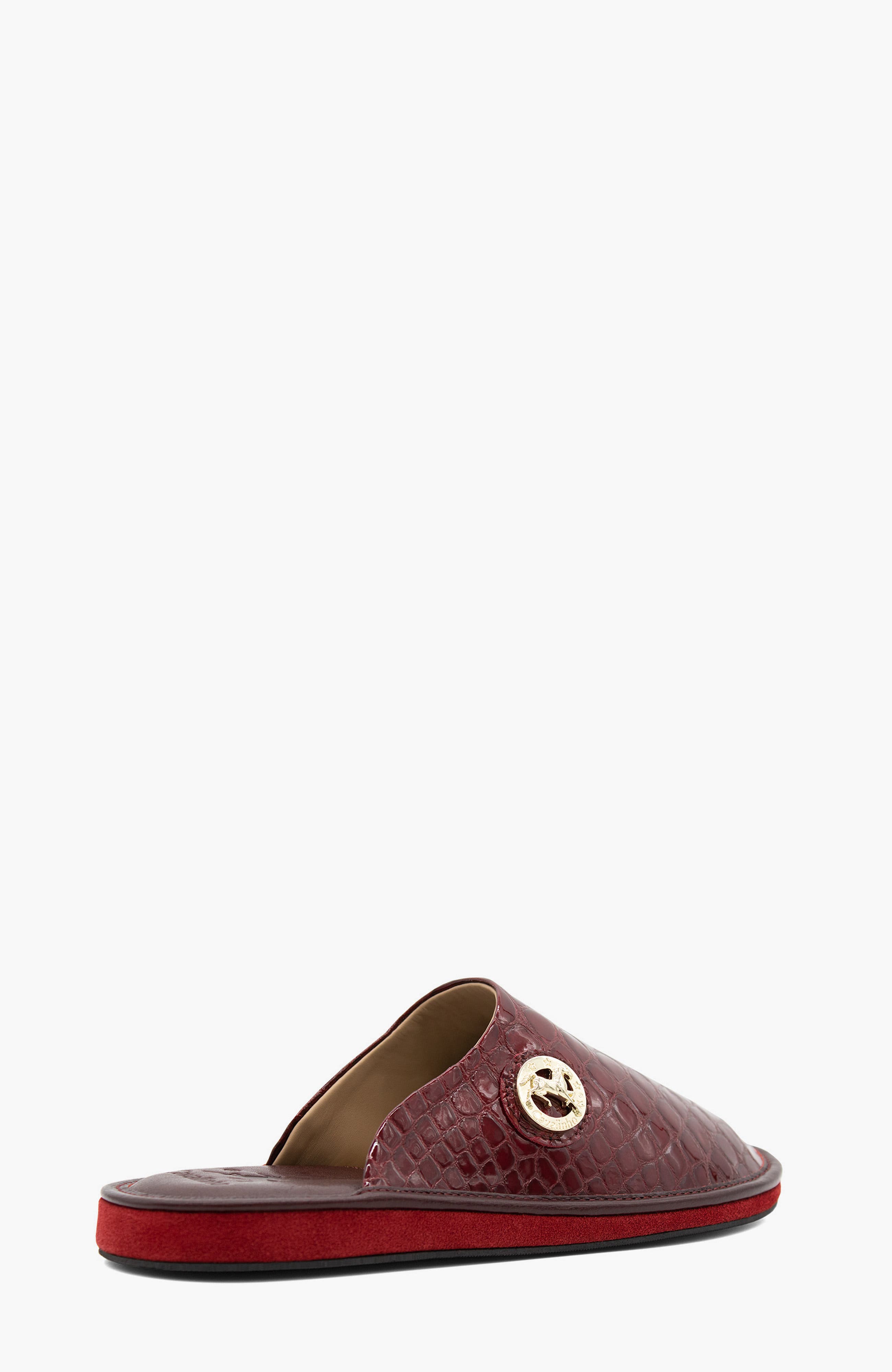 Gallop Patent Leather House Slippers, Alternate, color, Red