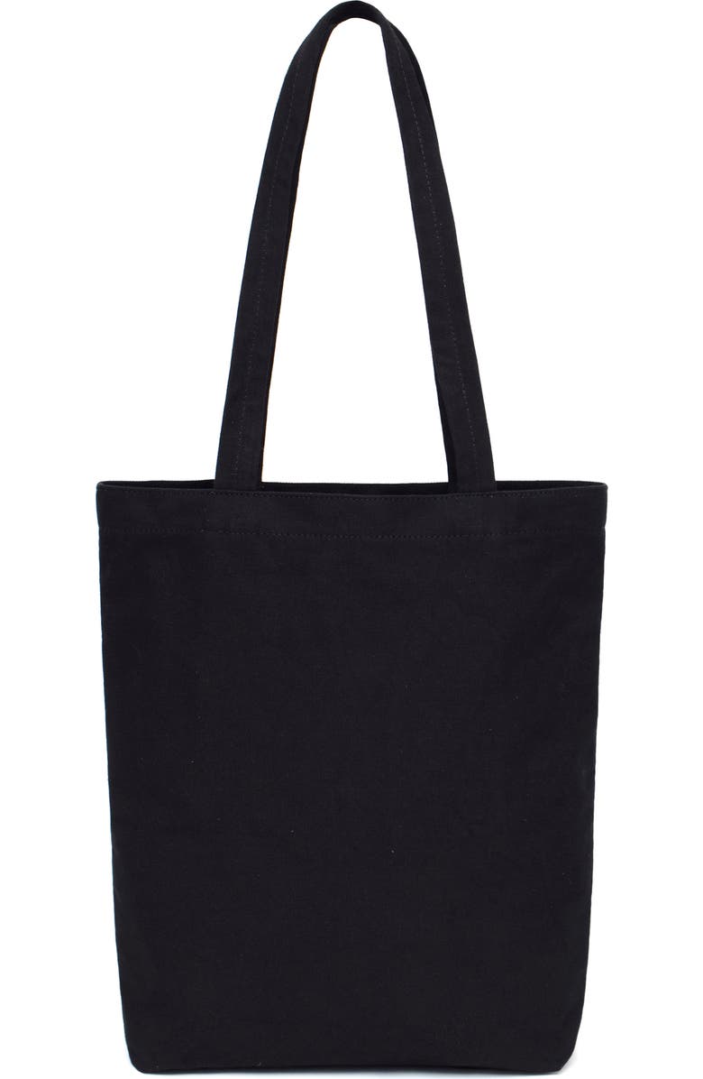 New Amsterdam Leatherworks Eden Canvas Tote Bag, Alternate, color, Black