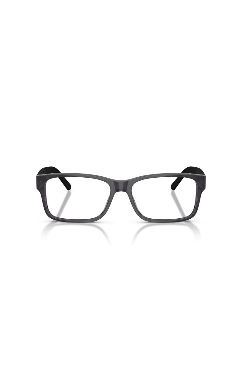 Polo Ralph Lauren 54mm Rectangle optical glasses, Alternate, color, Grey