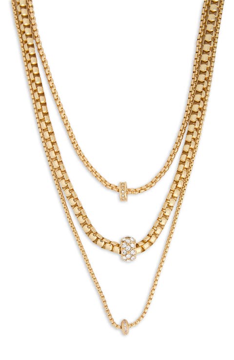 Triple Strand Layered Necklace