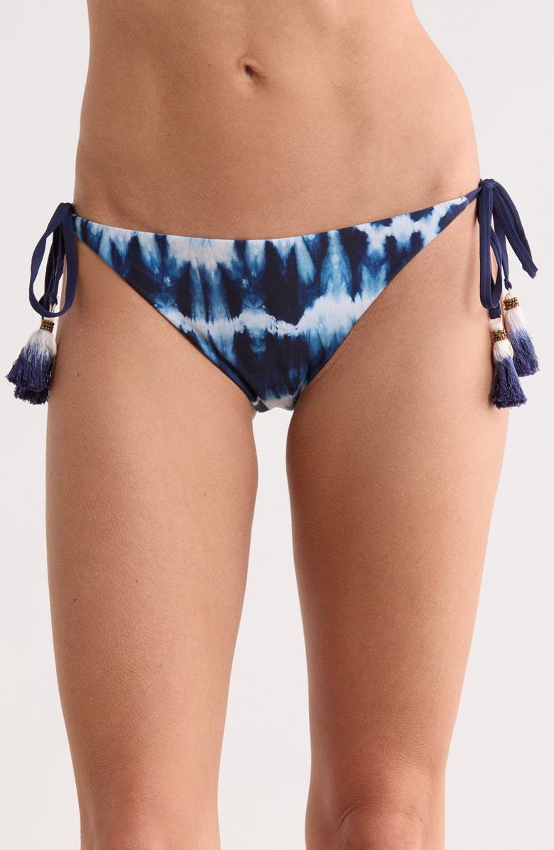 Cosita Linda Reversible Tie Side Bikini Bottoms, Main, color, Bluedepths