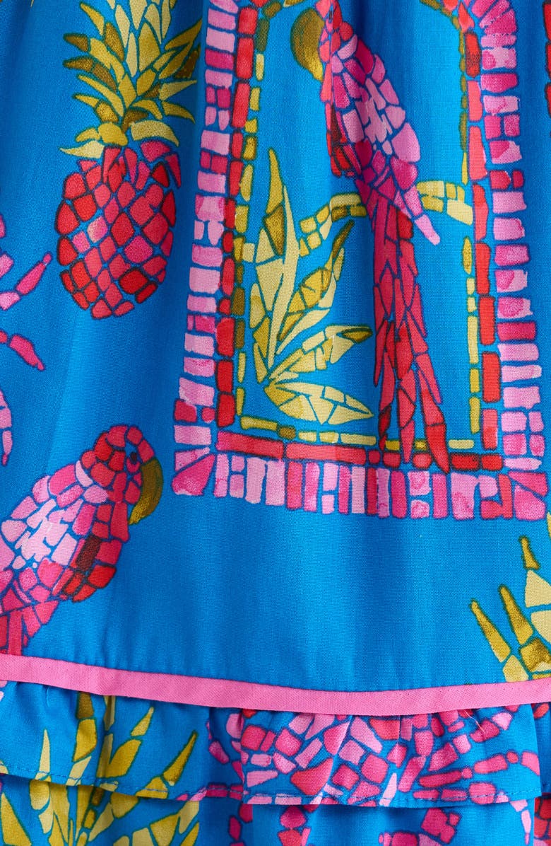 SUGARLIPS Bally Tropical Ernie Tiered Maxi Dress, Alternate, color, Pink-Blue-Green