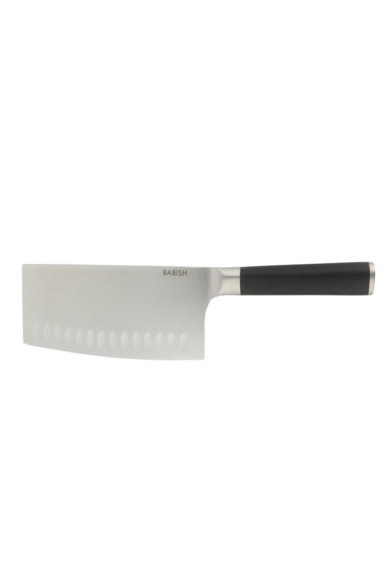 High Carbon German Steel Full Tang Forged Cleaver Knife, Alternate, color, Stainless Steel