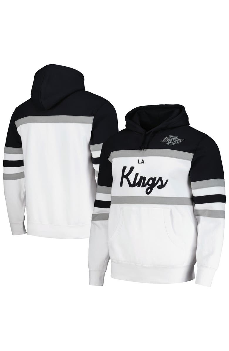 Mitchell & Ness Men's Mitchell & Ness White/Black Los Angeles Kings Head Coach Pullover Hoodie, Main, color, White