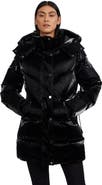 Pajar Women's Estelle Mixed Chevron Quilted Puffer with Detachable Hood
