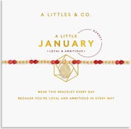 A Littles & Co Birthstone A Little Bracelet in Gold-Tone Plating