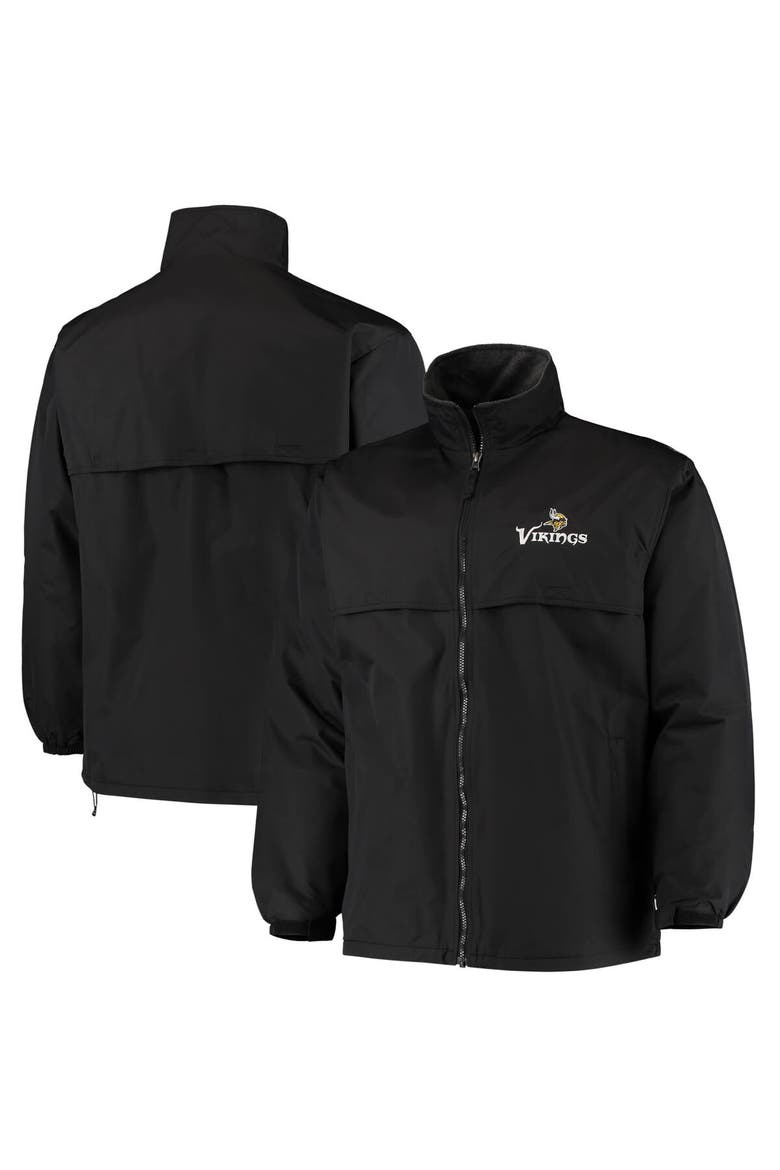 Men's Dunbrooke Black Minnesota Vikings Triumph Fleece Full-Zip Jacket, Main, color, Black