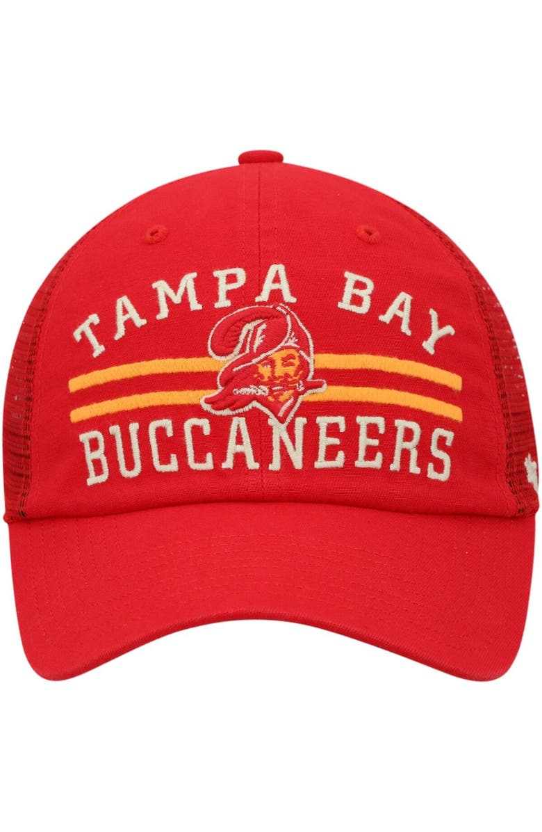 '47 Men's '47 Red Tampa Bay Buccaneers Highpoint Trucker Clean Up Snapback Hat, Alternate, color, 