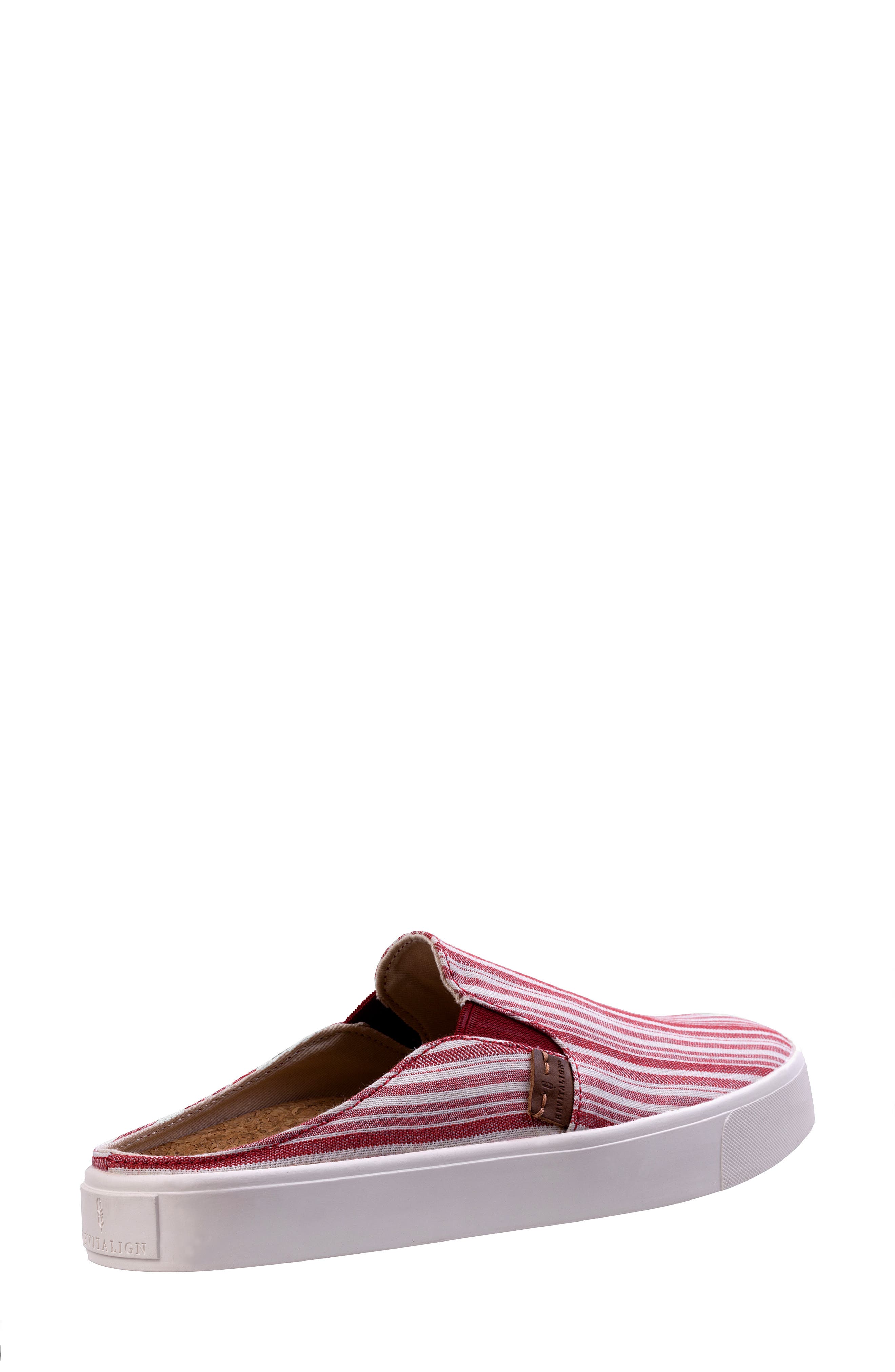 Orthotic Canvas Mule, Alternate, color, RED STRIPE