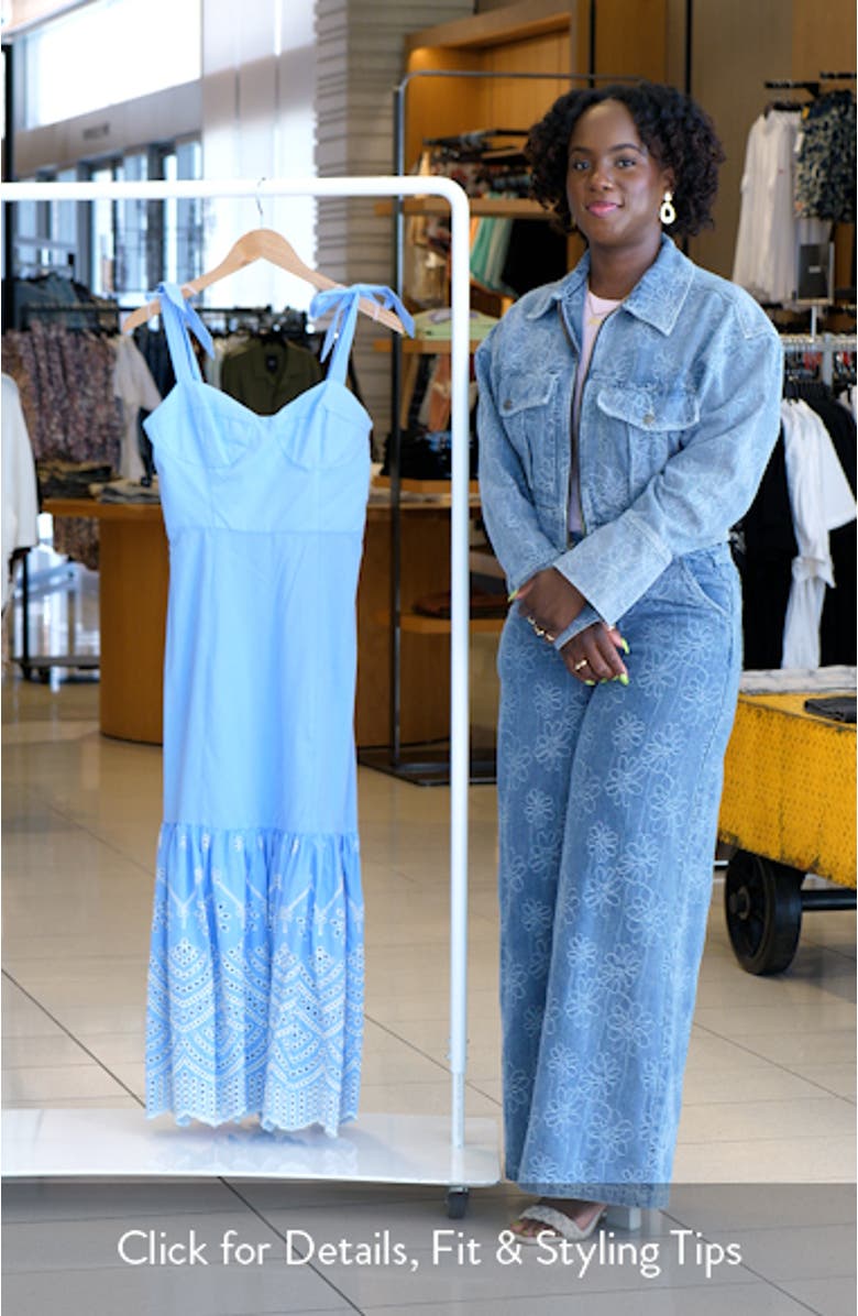 Rosalia Embroidered Cotton Maxi Sundress, sales video thumbnail