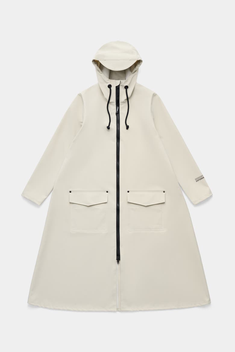 Mosebacke Long Patch Matte Raincoat, Alternate, color, Pelican