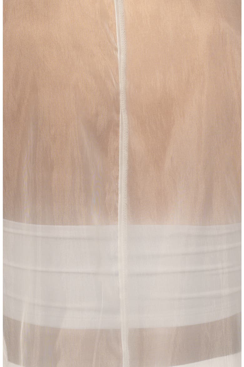 Lia Sheer Button-Up Shirtdress, Alternate, color, WHITE