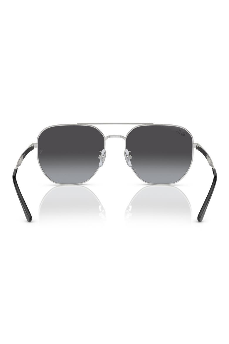 59mm Gradient Square Sunglasses, Alternate, color, SILVER / GREY GRADIENT