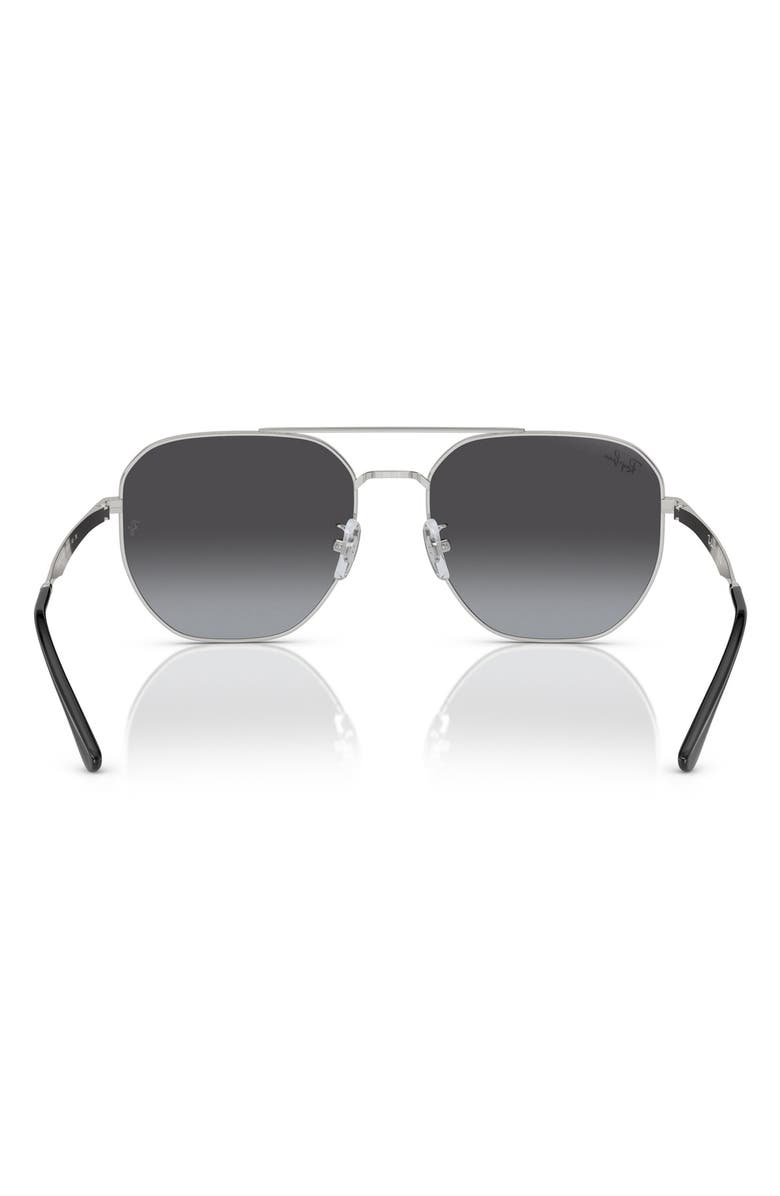 Ray-Ban 59mm Gradient Square Sunglasses, Alternate, color, Silver / Grey Gradient