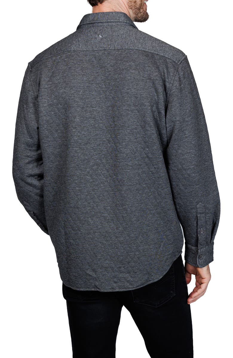 TailorByrd Diamond Quilted Shirt Jacket, Alternate, color, Charcoal
