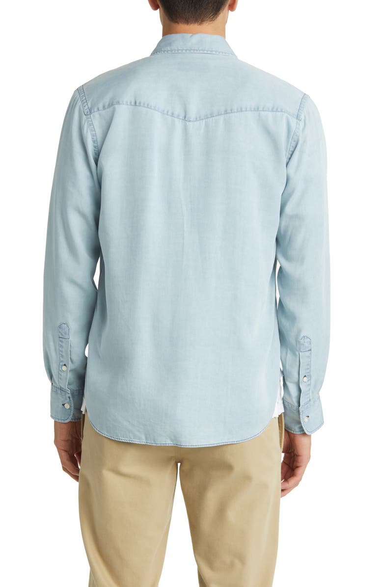 Officine Générale Benoit Lyocell Button-Up Shirt, Alternate, color, 