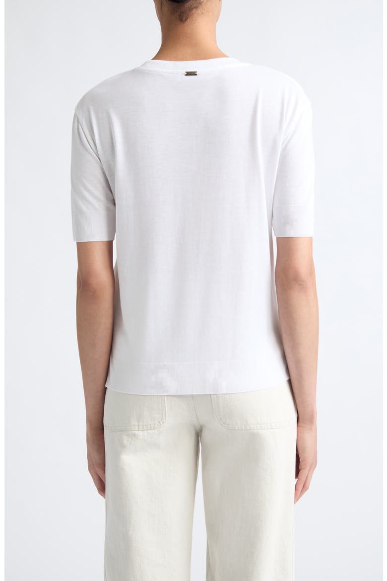 Glam Knit Crewneck T-Shirt, Alternate, color, 1000 WHITE