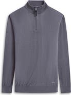 Bugatchi Merino Wool Quarter Zip Pullover