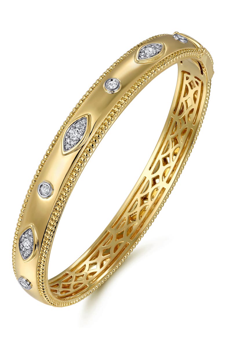 Bujukan 14K Gold Diamond Bangle, Alternate, color, 14K YELLOW GOLD