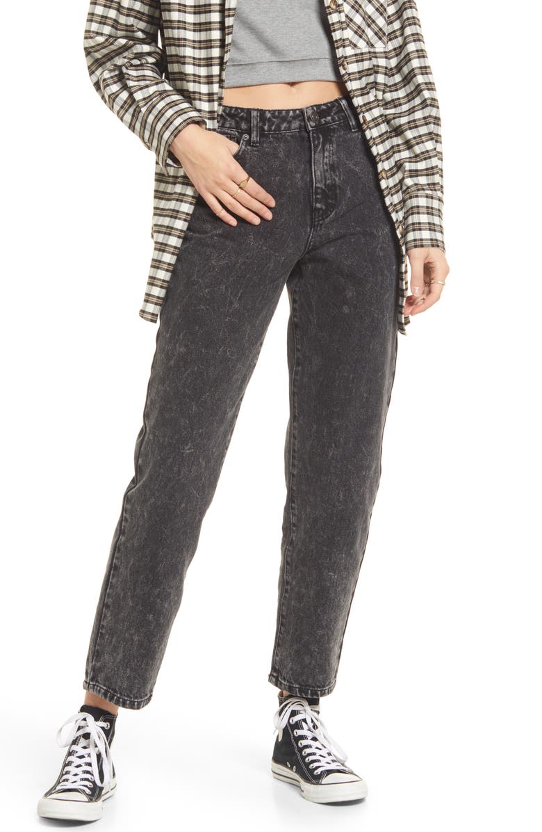 BP. Acid Wash Straight Leg Mom Jeans, Alternate, color,