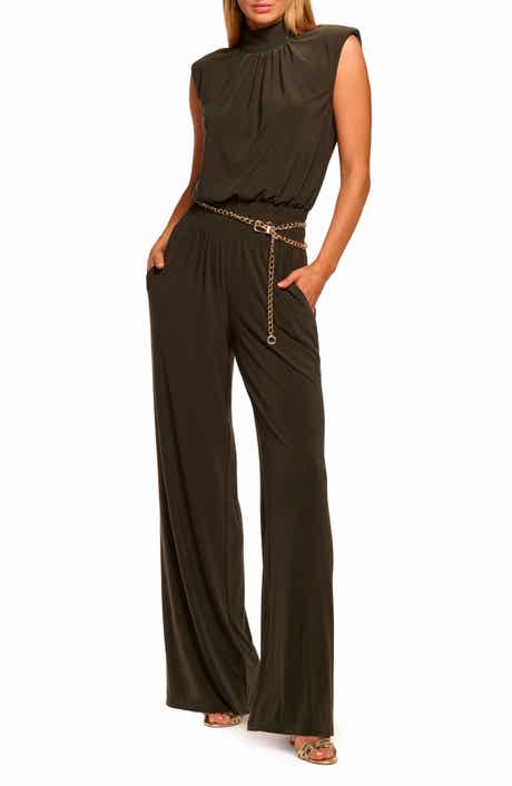 Ramy Brook Dani Shirred Neck Sleeveless Jumpsuit