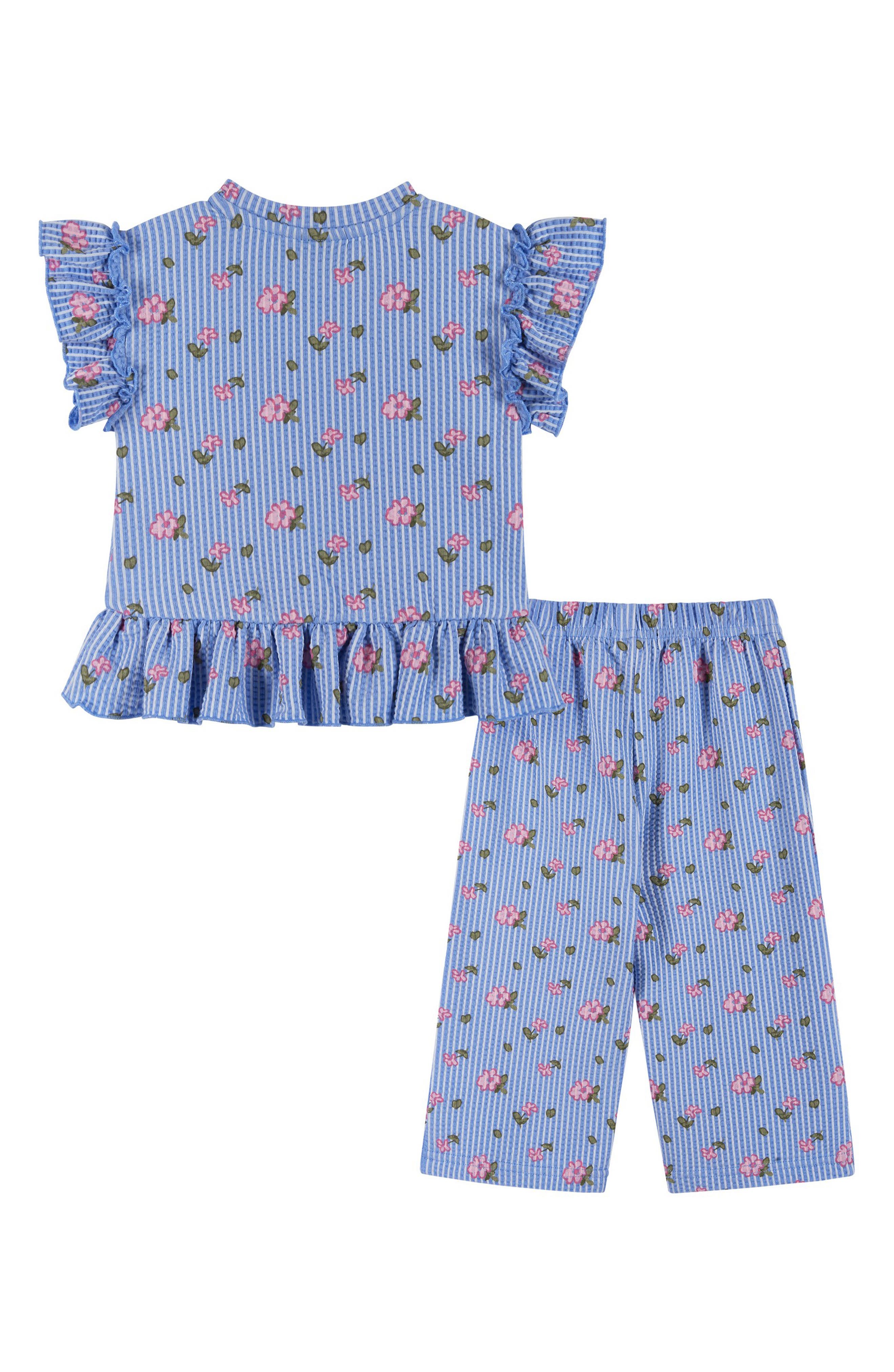 Andy & Evan Ruffle Seersucker Top & Pants Set | Nordstromrack